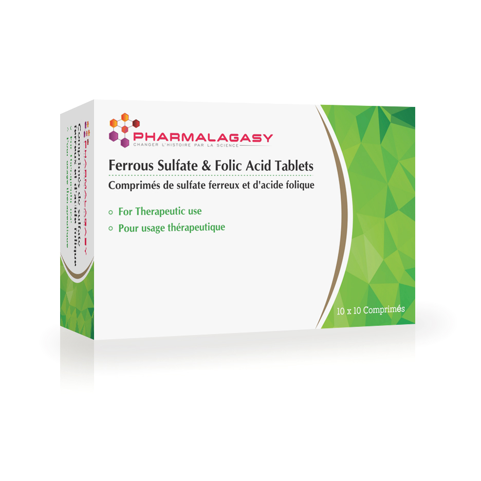 FERROUS SULFATE & FOLIC ACID TABLETS-box